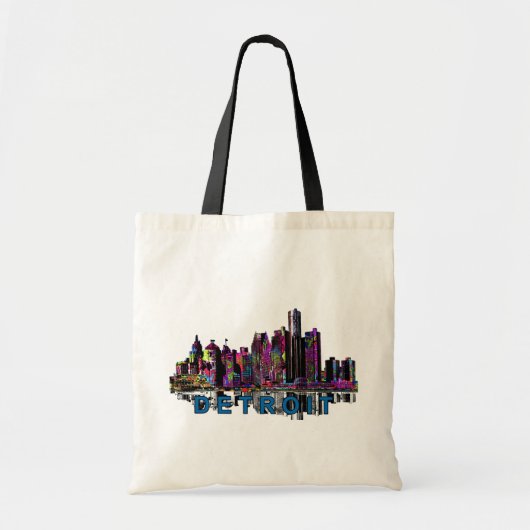 Detroit Michigan in graffiti Tote Bag (Voorkant)