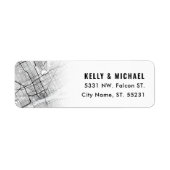 Detroit, Michigan Kaart Thema | Retour Etiket (Voorkant)