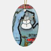 Detroit Michigan Keramisch Ornament (Links)