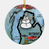 Detroit Michigan Keramisch Ornament (Voorkant)