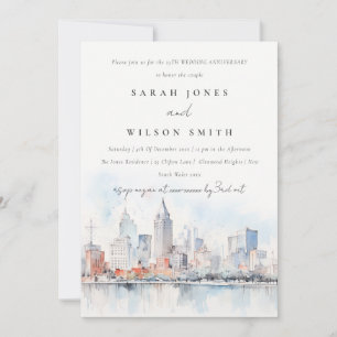 Detroit Michigan Landschap Huwelijk Jubileum Kaart