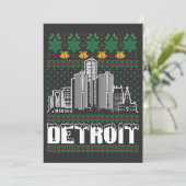 Detroit Michigan Lelijk Kerstfeest Kaart (Staand voorkant)