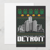 Detroit Michigan Lelijk Kerstfeest Kaart (Voorkant / Achterkant)