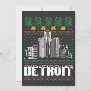 Detroit Michigan Lelijk Kerstfeest Kaart