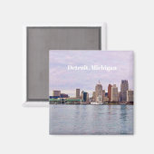 Detroit Michigan Magnet  (Voorkant / Achterkant)