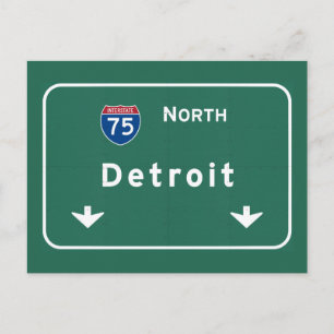 Detroit Michigan mi Interstate Highway Freeway : Briefkaart