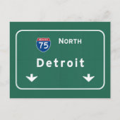 Detroit Michigan mi Interstate Highway Freeway : Briefkaart (Voorkant)