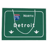 Detroit Michigan mi Interstate Highway Freeway : Groot Cadeauzakje (Achterkant)