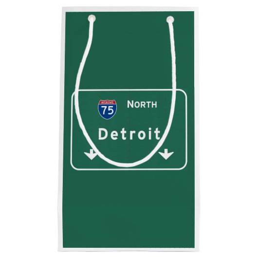 Detroit Michigan mi Interstate Highway Freeway : Klein Cadeauzakje (Voorkant)