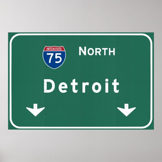 Detroit Michigan mi Interstate Highway Freeway : Poster (Voorkant)