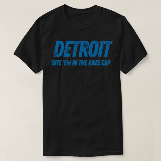 Detroit Michigan Michigander Sunday Lion Knee Cap T-shirt (Design voorkant)