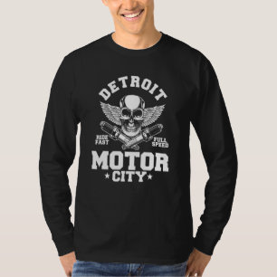 Detroit Michigan Motor City Park Plug Wings Ride T-shirt