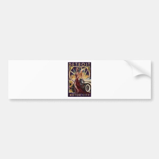 Detroit, Michigan | Motorstad Bumpersticker (Voorkant)
