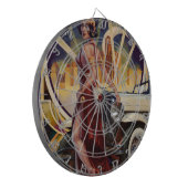 Detroit, Michigan | Motorstad Dartbord (Voorkant Links)