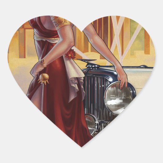 Detroit, Michigan | Motorstad Hart Sticker (Voorkant)