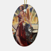 Detroit, Michigan | Motorstad Keramisch Ornament (Links)