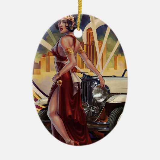 Detroit, Michigan | Motorstad Keramisch Ornament (Voorkant)