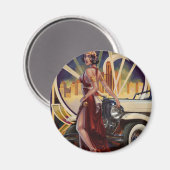 Detroit, Michigan | Motorstad Magneet (Voorkant / Achterkant)