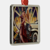 Detroit, Michigan | Motorstad Metalen Ornament (Rechts)