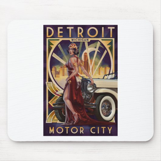 Detroit, Michigan | Motorstad Muismat (Voorkant)