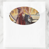 Detroit, Michigan | Motorstad Ovale Sticker (Tas)