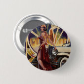 Detroit, Michigan | Motorstad Ronde Button 5,7 Cm (Voorkant /achterkant)