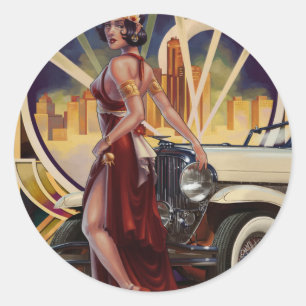 Detroit, Michigan Motorstad Ronde Sticker