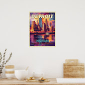 Detroit, Michigan | oldtimerreis Poster (Keuken)