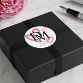 Detroit Michigan Pink Hearts Ronde Sticker