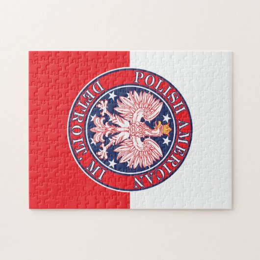 Detroit Michigan Polish Eagle Legpuzzel (Horizontaal)