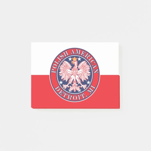 Detroit Michigan Polish Eagle Post-it® Notes (Voorkant)