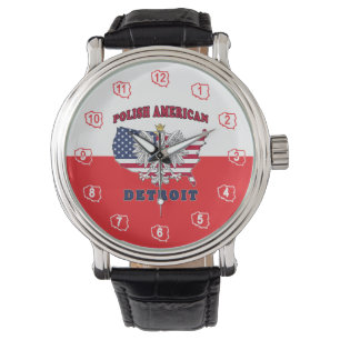 Detroit Michigan Polish Horloge