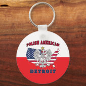 Detroit Michigan Polish Sleutelhanger (Voorkant)