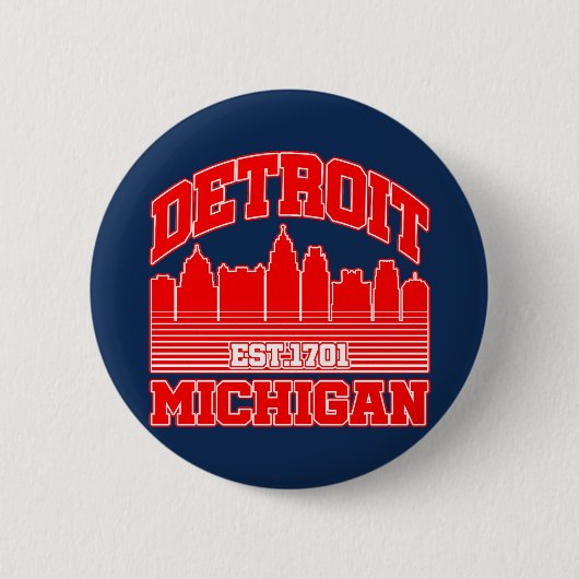 Detroit, Michigan Ronde Button 5,7 Cm (Voorkant)