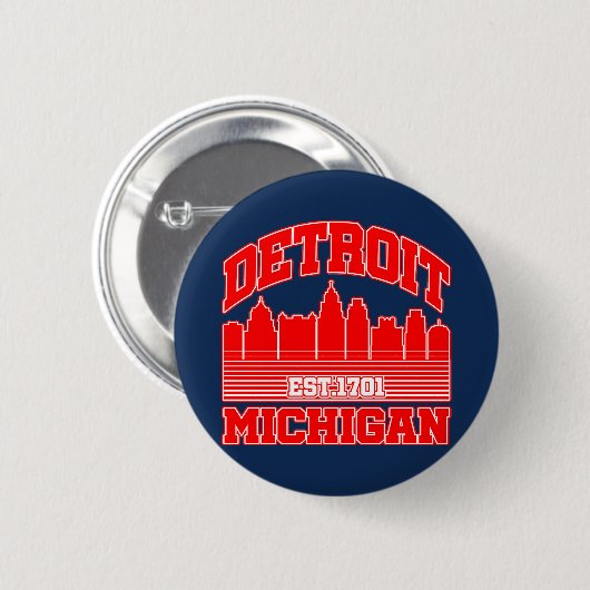 Detroit, Michigan Ronde Button 5,7 Cm (Voorkant /achterkant)
