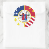 Detroit, Michigan Ronde Sticker (Tas)