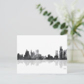 DETROIT, MICHIGAN SKYLINE BRIEFKAART (Staand voorkant)
