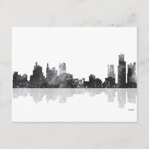 DETROIT, MICHIGAN SKYLINE BRIEFKAART