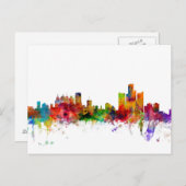 Detroit Michigan Skyline Briefkaart (Voorkant / Achterkant)