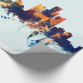 Detroit Michigan Skyline Cadeaupapier (Hoek)