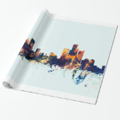 Detroit Michigan Skyline Cadeaupapier (Uitgerold)