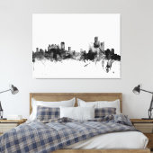 Detroit Michigan Skyline Canvas Afdruk (Insitu (Slaapkamer))