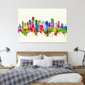 Detroit Michigan Skyline Canvas Afdruk (Insitu (Slaapkamer))