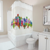 Detroit Michigan Skyline Douchegordijn (In situ)