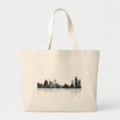 DETROIT, MICHIGAN SKYLINE GROTE TOTE BAG (Voorkant)