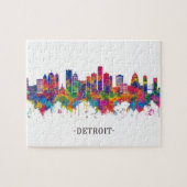 Detroit Michigan Skyline Legpuzzel (Horizontaal)