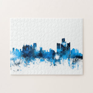 Detroit Michigan Skyline Legpuzzel