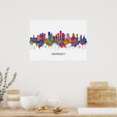 Detroit Michigan Skyline Poster (Keuken)