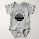 Detroit Michigan Skyline Romper (Voorkant)