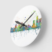 DETROIT, MICHIGAN SKYLINE RONDE KLOK (Hoek)